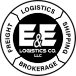 Logo for E&E Logistics Co. LLC in Fresno, CA, a brokerage firm that brokers between carriers and shippers for freight shipping.